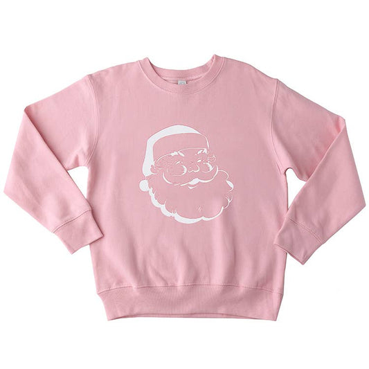 Vintage White Glitter Santa  Sweatshirt : Pink / 2