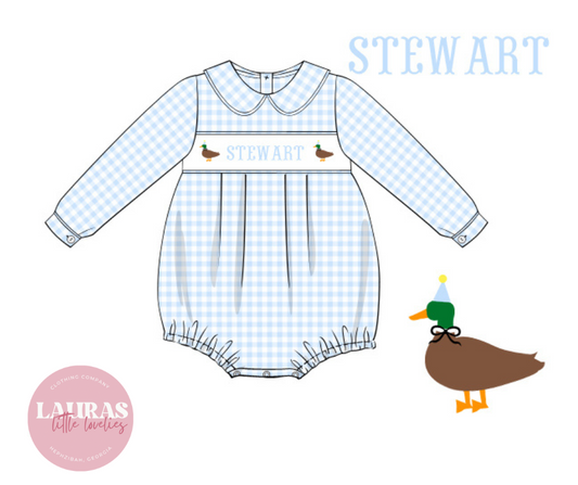 Duck Birthday Name Smock