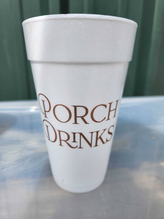 Porch Drinks Foam Cups- Summer