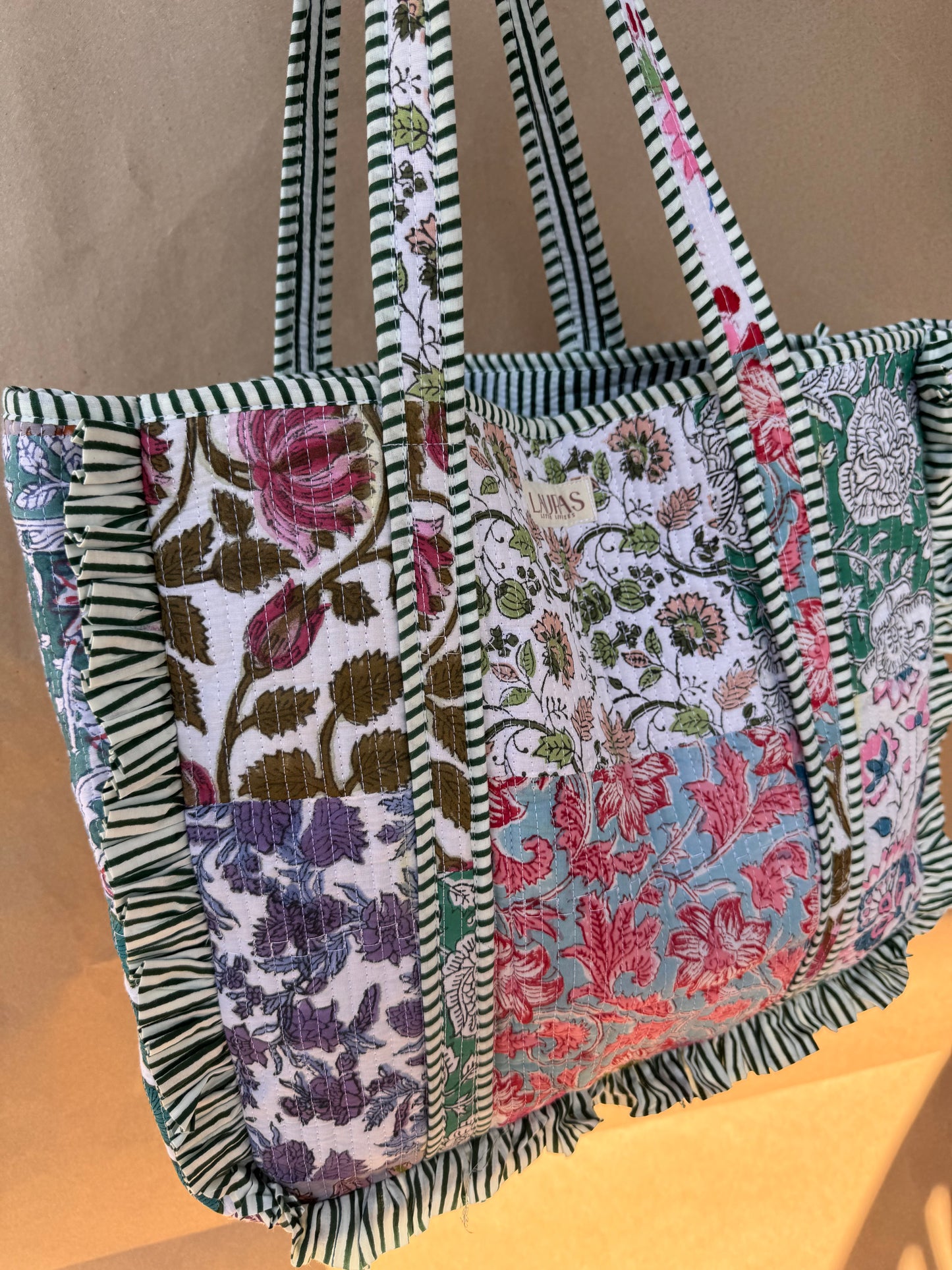 Posie Patch Ruffled Tote