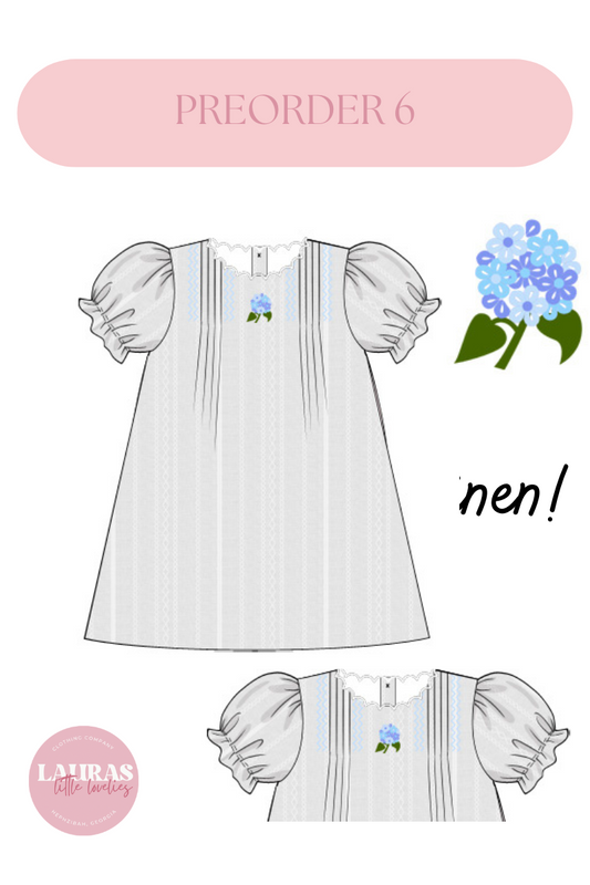 Linen Hydrangeas Dress