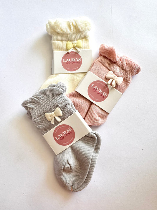 Set of 3 Bow Ankle Socks