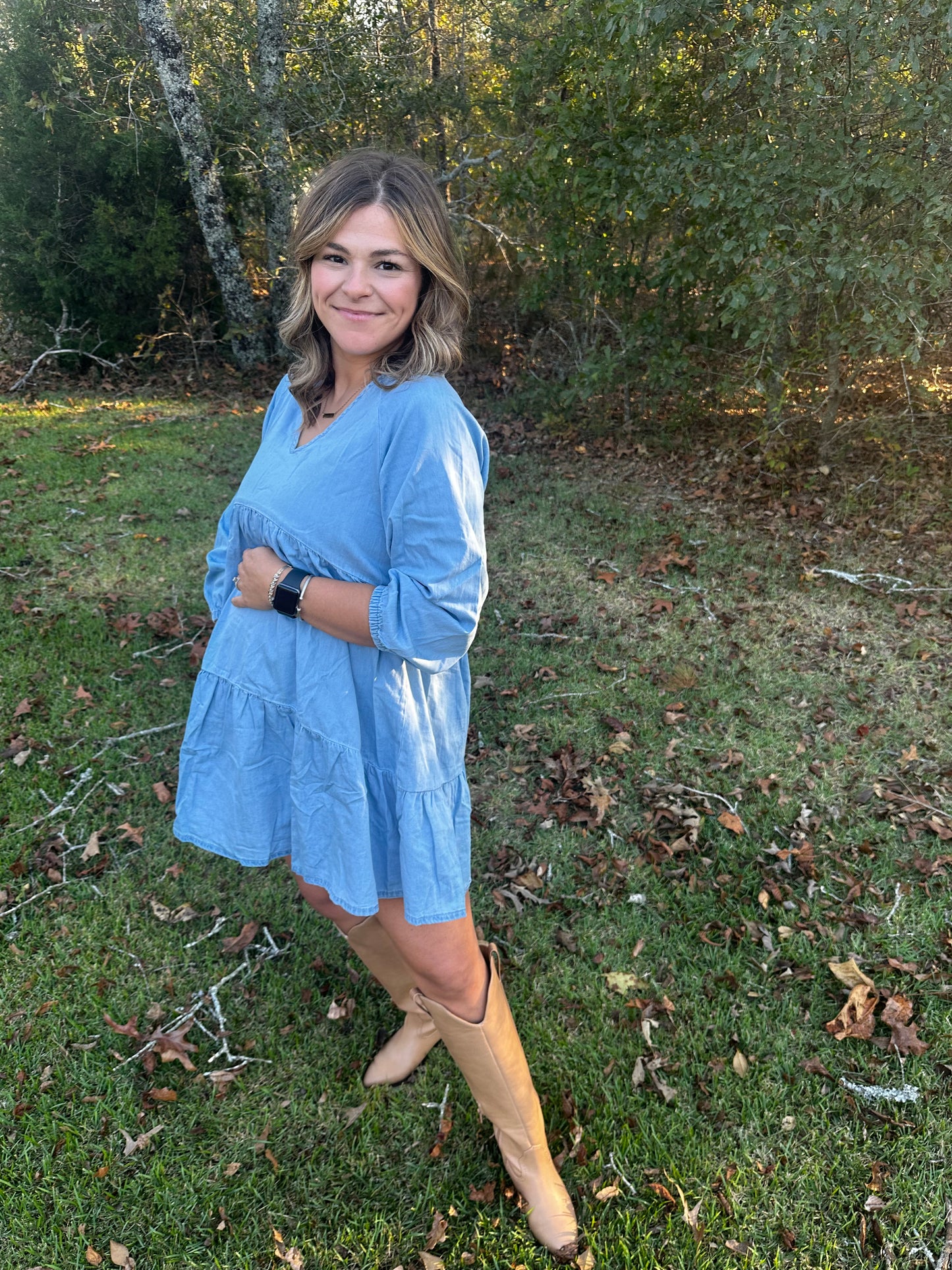 Oh Hey Chambray Dress