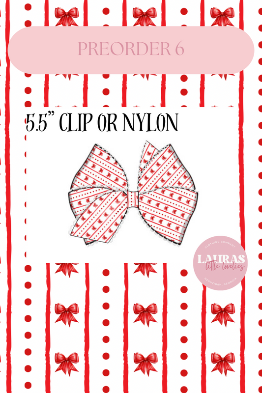 Red Bows Print Bow