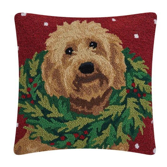 Labradoodle Wreath Hook Pillow