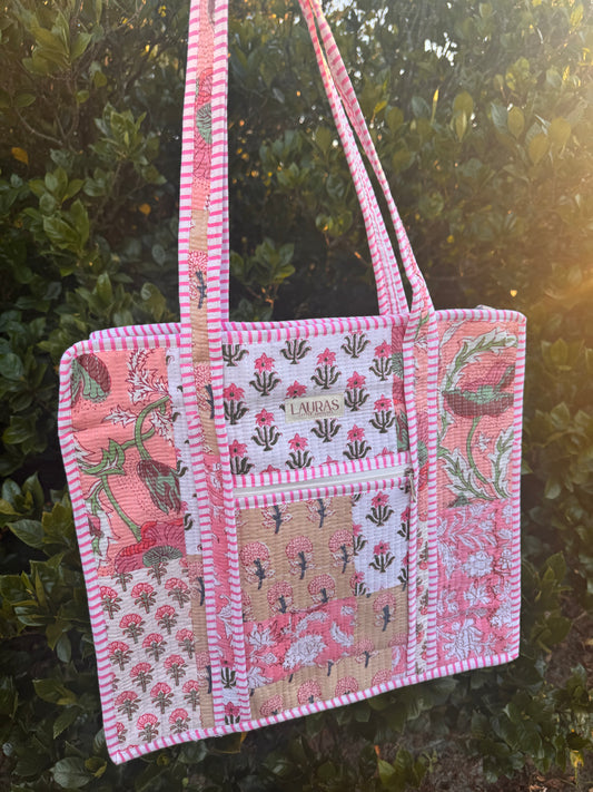 Rosy Grove Zippered Tote 2