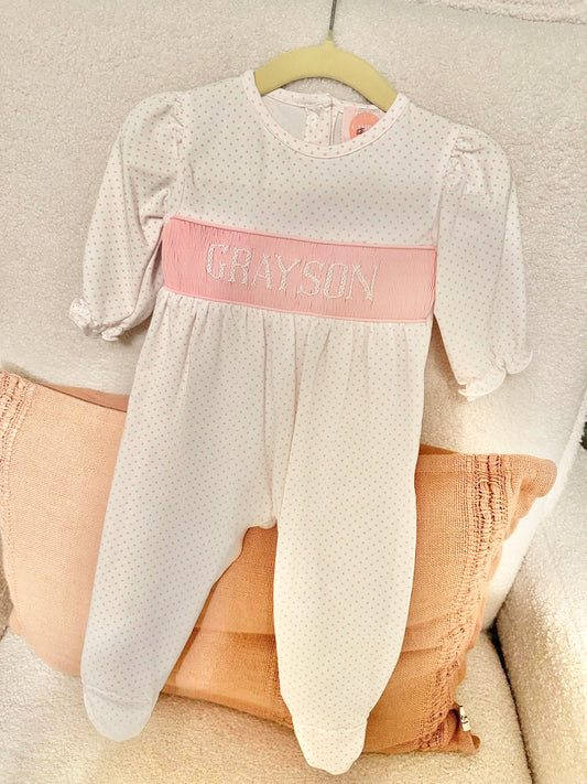 Bitty Dot Footie Romper Girls