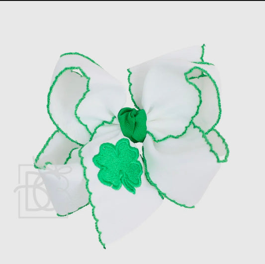 PREORDER Embroidered Clover Bow