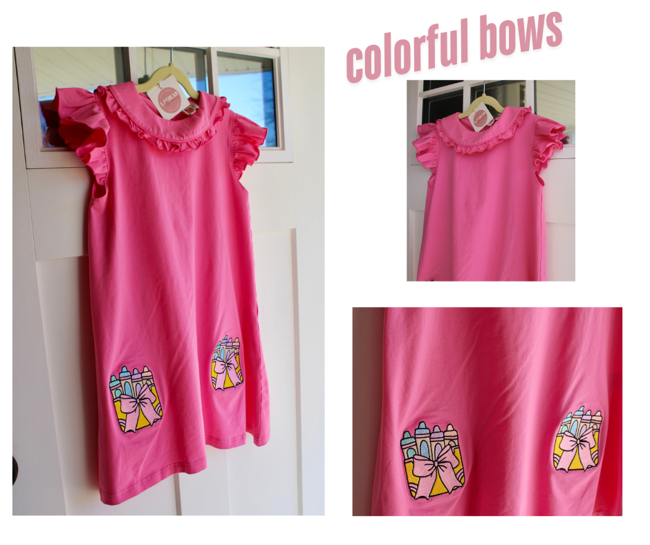 Colorful Bow Pouch Dress