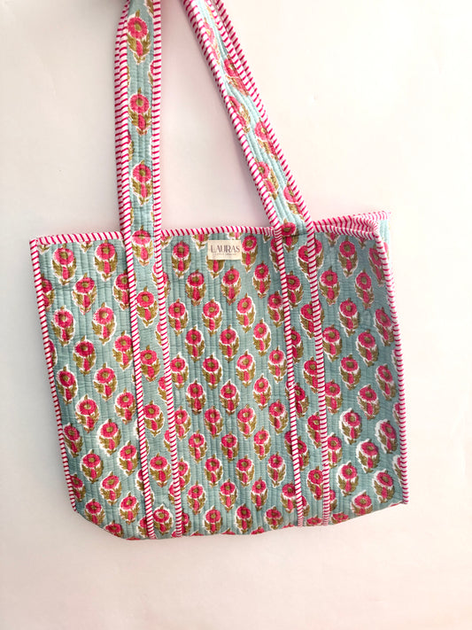 Pink Pansies Tote