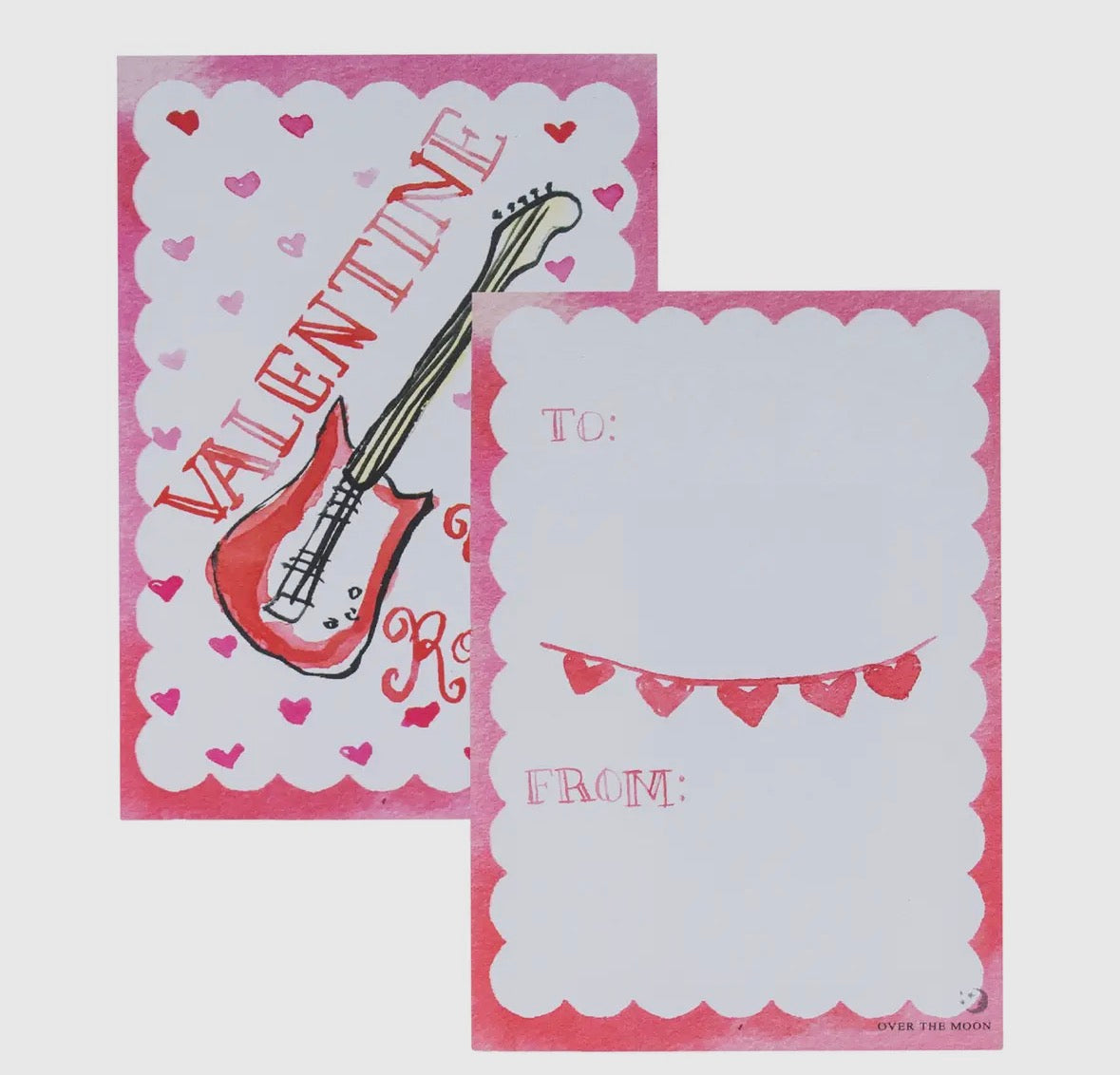 Scalloped Valentines Cards set of 12
