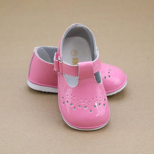 Malibu Pink Birdie Leather T Strap Mary Jane Angel Baby (1-7T)
