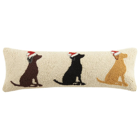 Santa Labs Hook Throw Pillow