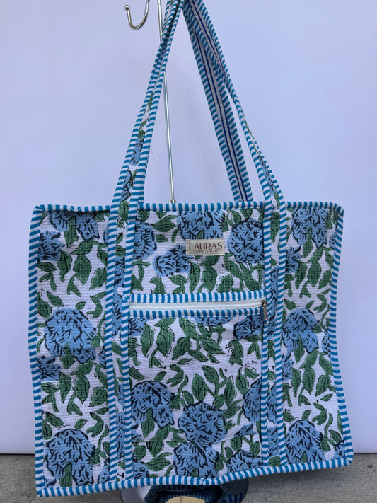Bluebell Zippered Tote