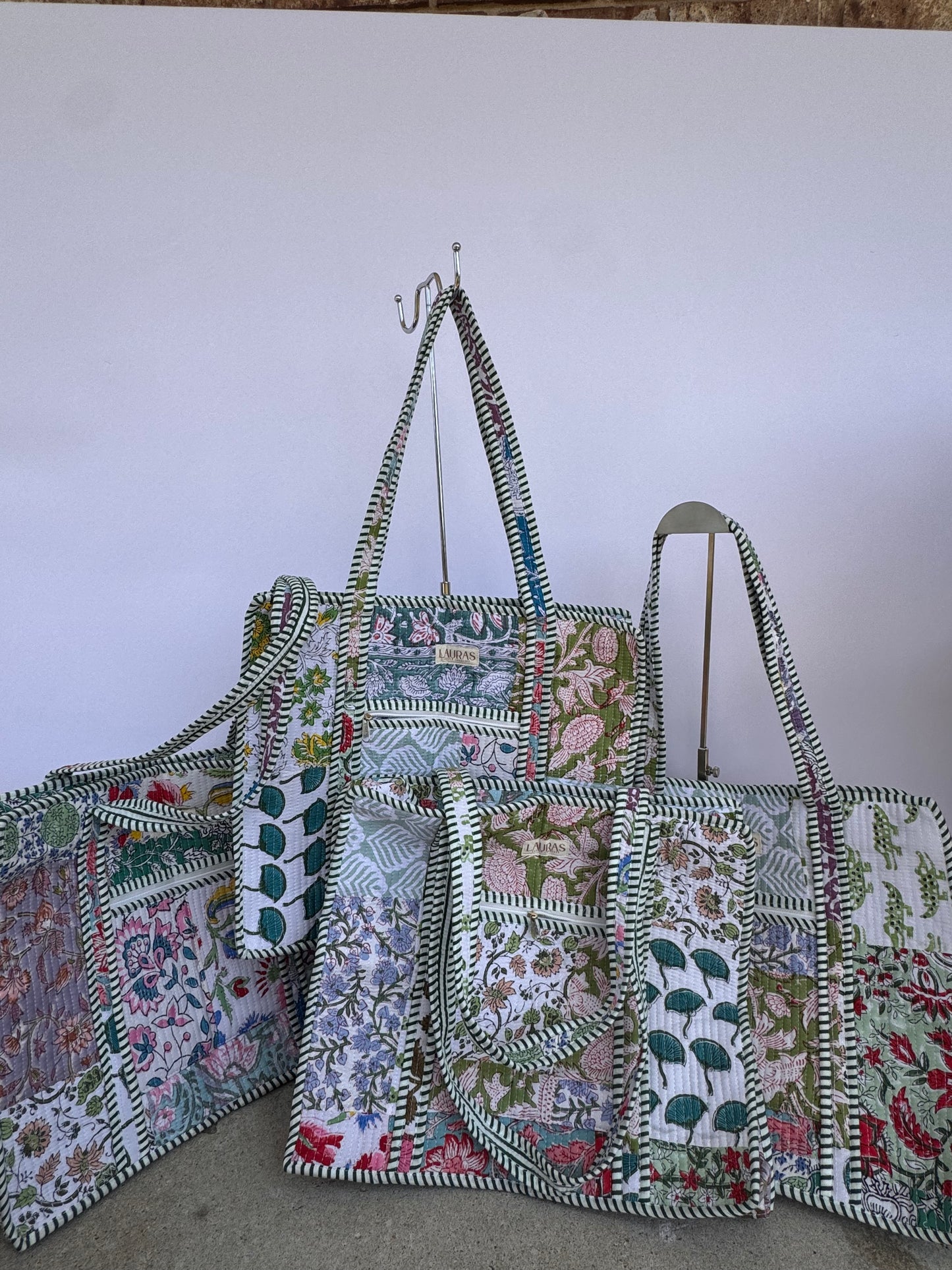 Posie Patch Zippered Tote