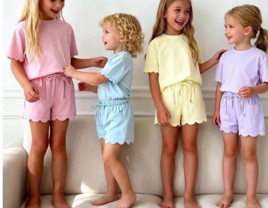 Scalloped Shorts Set