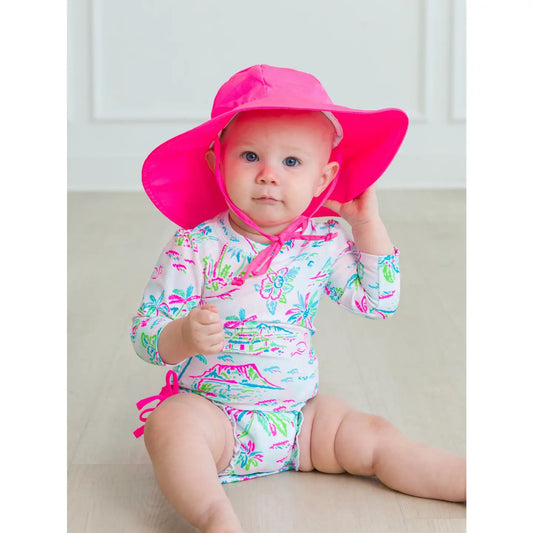 Kids Neon Magenta Sun Hat