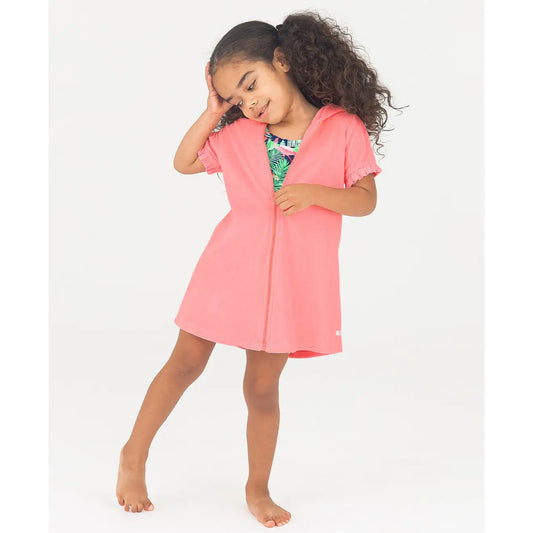 Girls Pink Terry Cloth Cover Up