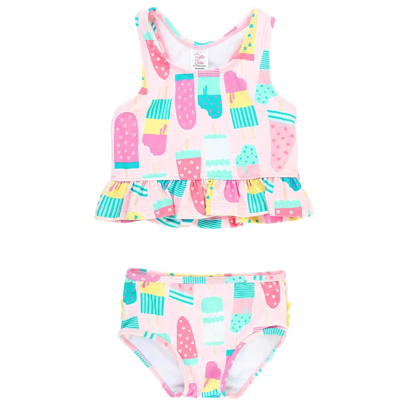 Girls Ice Cream Social Peplum Tankini