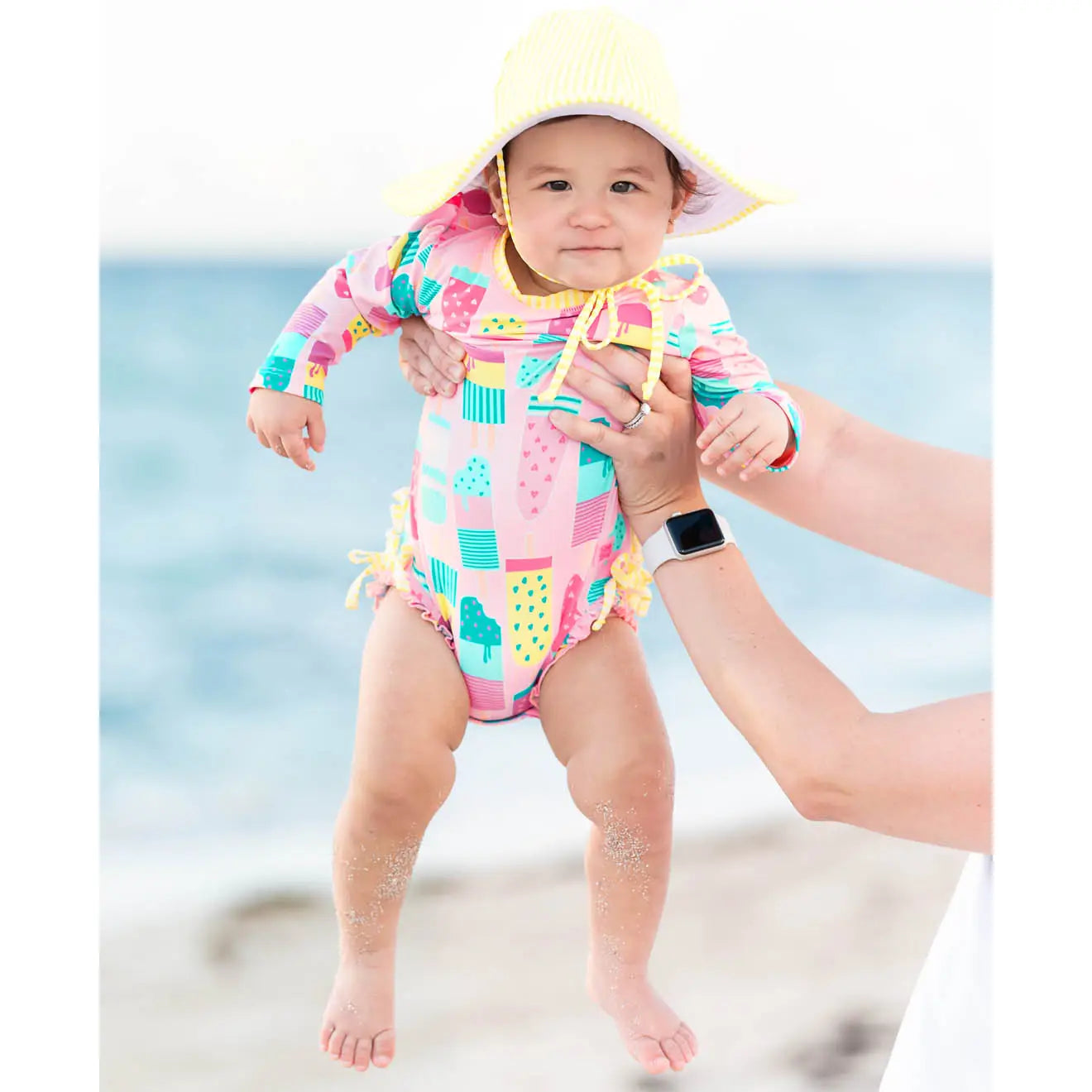 Baby Girls Ice Cream Social One Piece Rash Guard