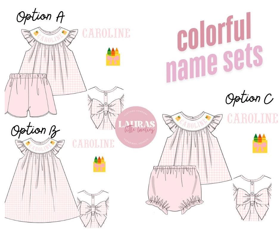 Colorful Name Sets