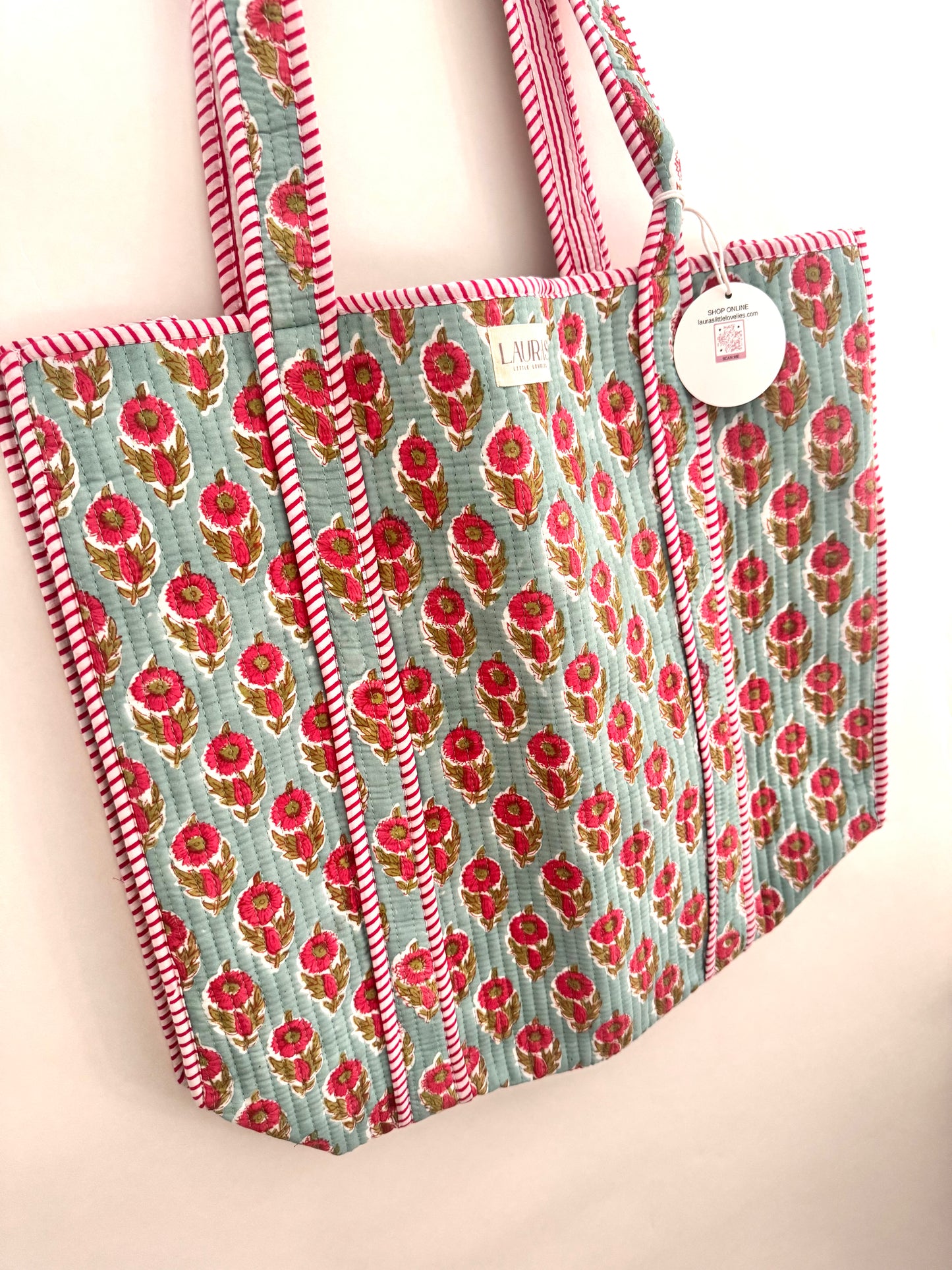 Pink Pansies Tote