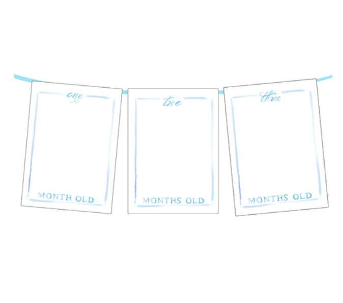 Add-A-Picture Monthly Banner - Blue: Blue