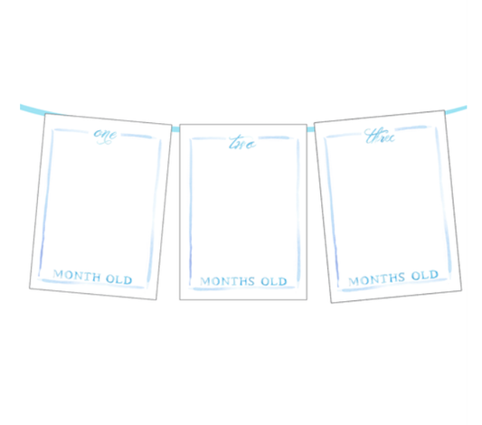 Add-A-Picture Monthly Banner - Blue: Blue