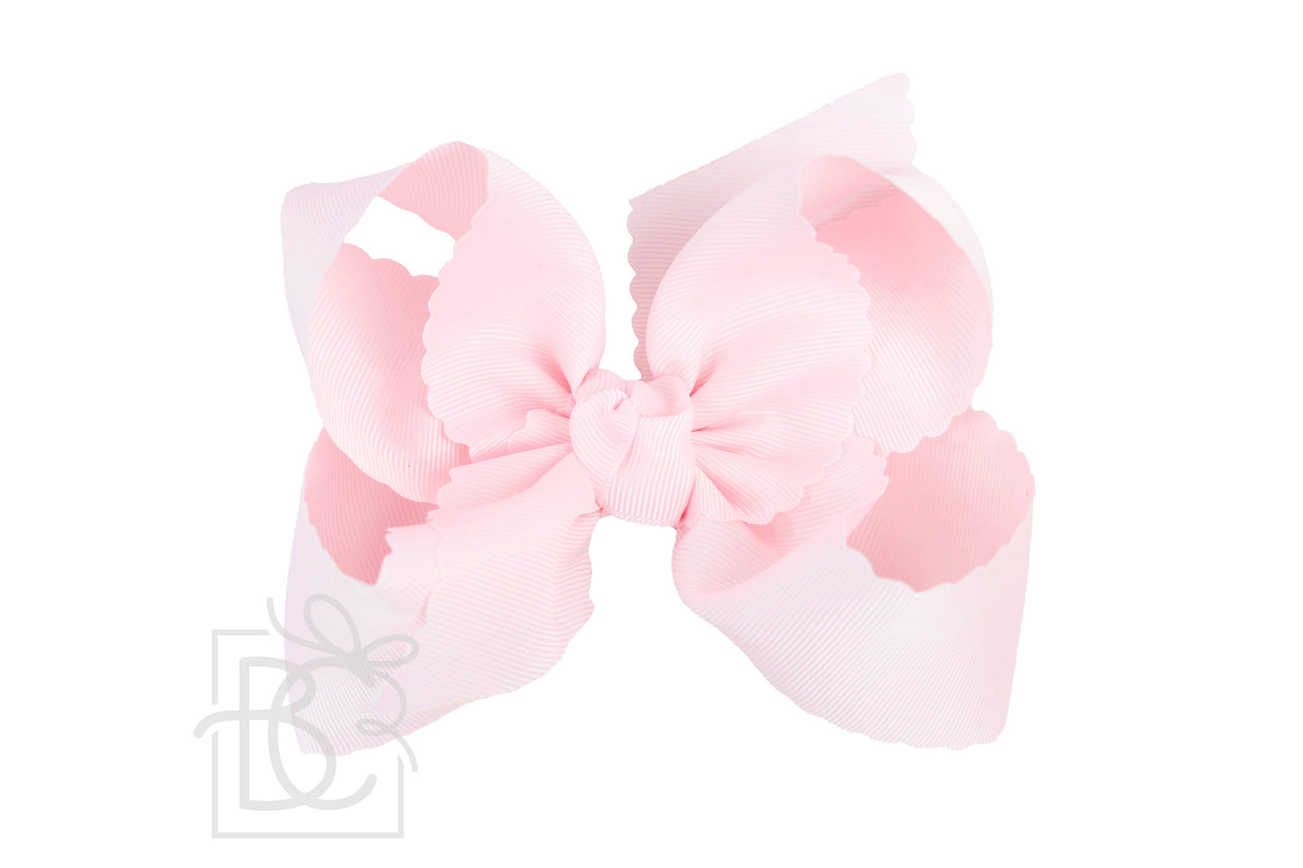 SCALLOPED EDGE BOW: Hot Pink / 5.5"