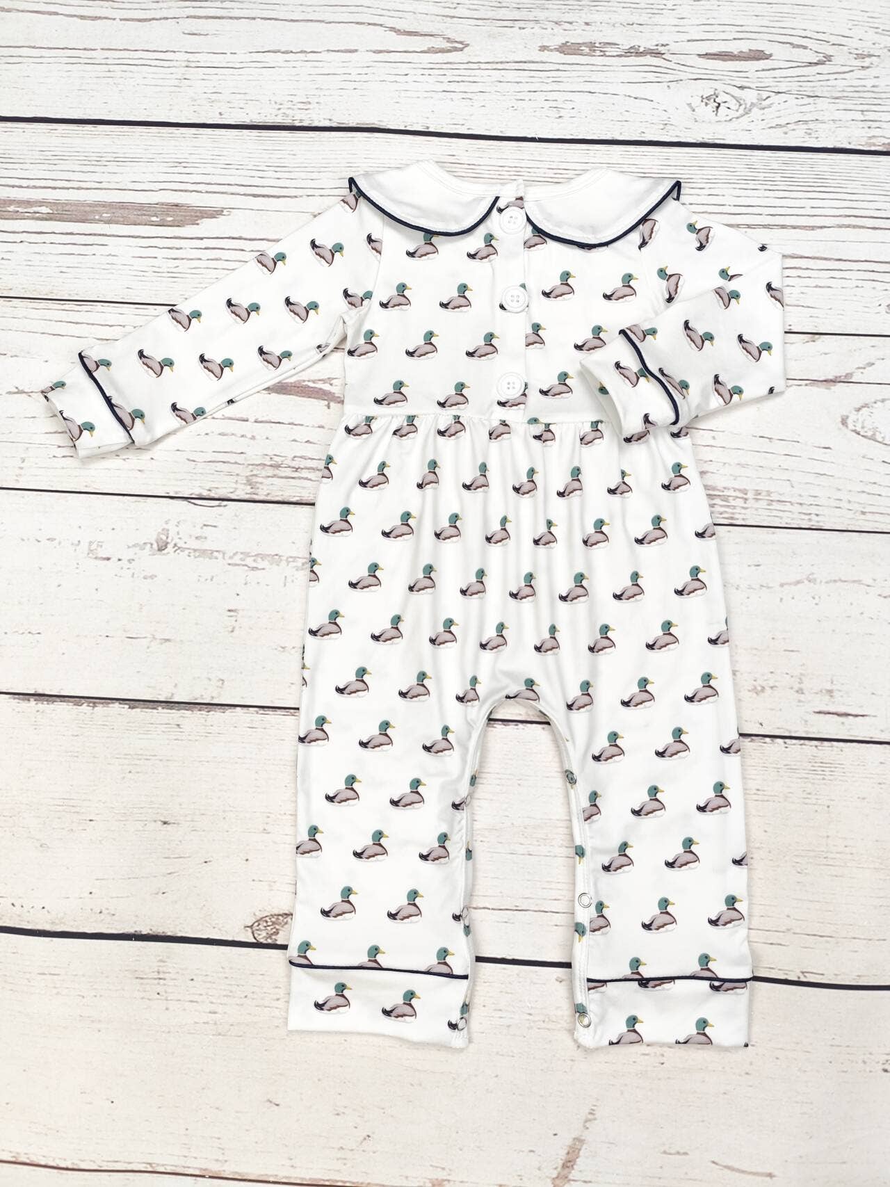 Baby Duck Print Romper: 3-6M