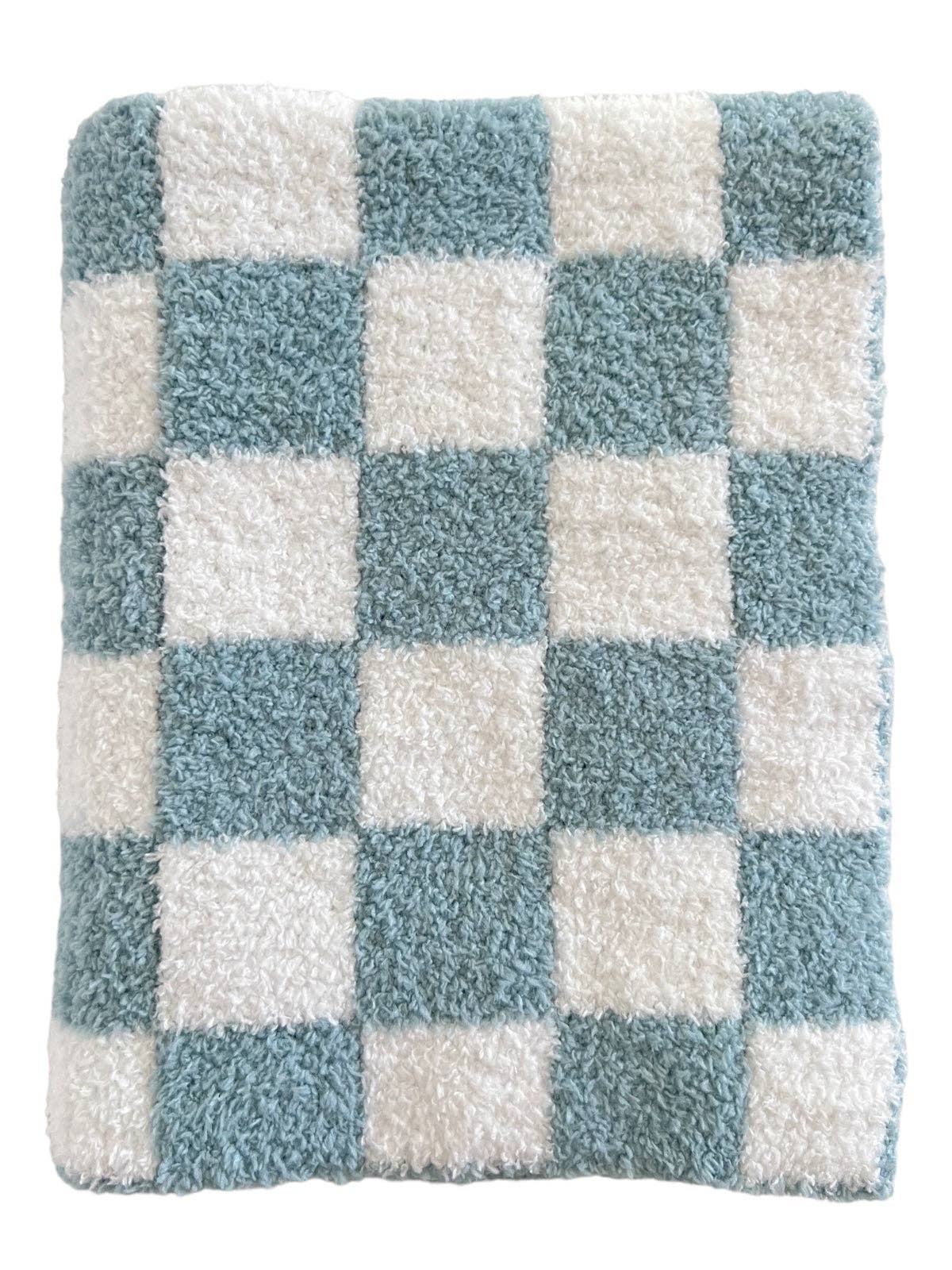 Phufy® Bliss Checkerboard Mini Blanket, Powder