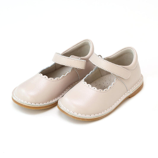 Almond Caitlin Scalloped Mary Jane