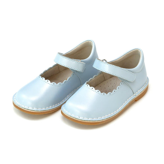 Light Blue Caitlin Scalloped Mary Jane