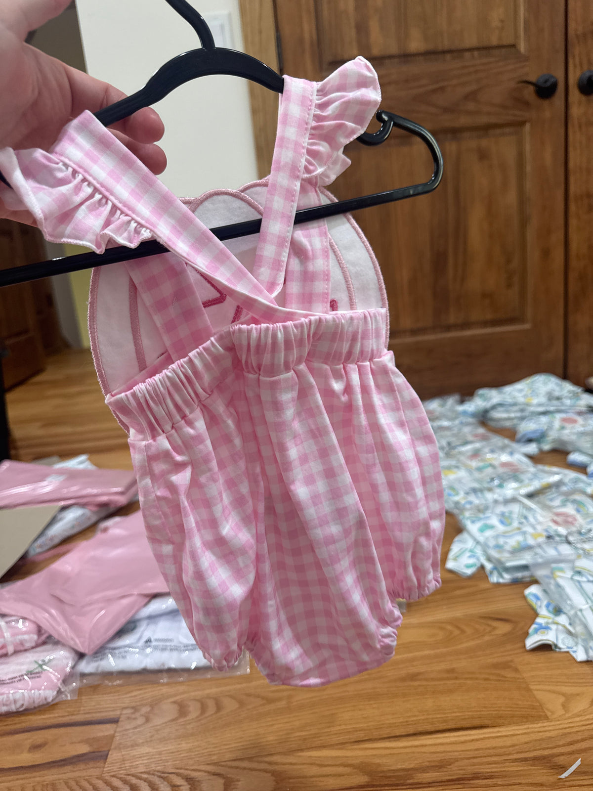 Pink Gingham Pumpkin Bubble