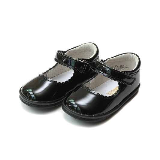 Black Cara Scalloped Mary Jane Angel Baby (1-7T)