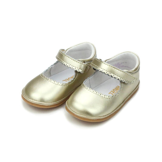 Gold Cara Scalloped Mary Jane Angel Baby (1-7T)
