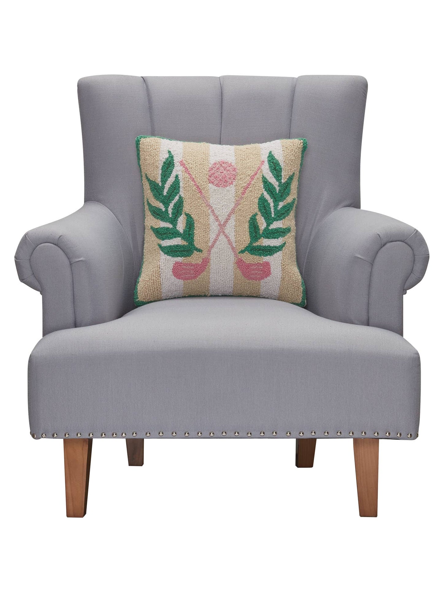 Golf With Wreath Hook Pillow