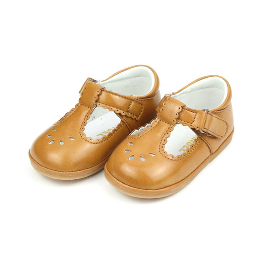 Mustard Dottie Scalloped T-strap Mary Jane Baby (1-7T)