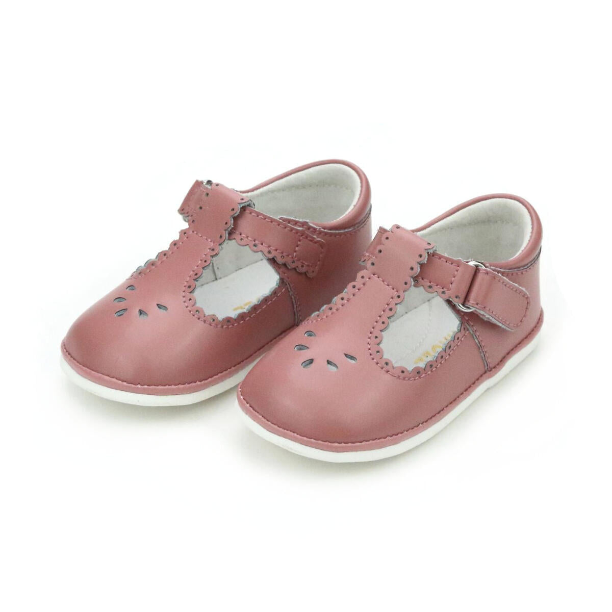 Vintage Rose Dottie Scalloped T-strap Mary Jane Baby (1-7T)