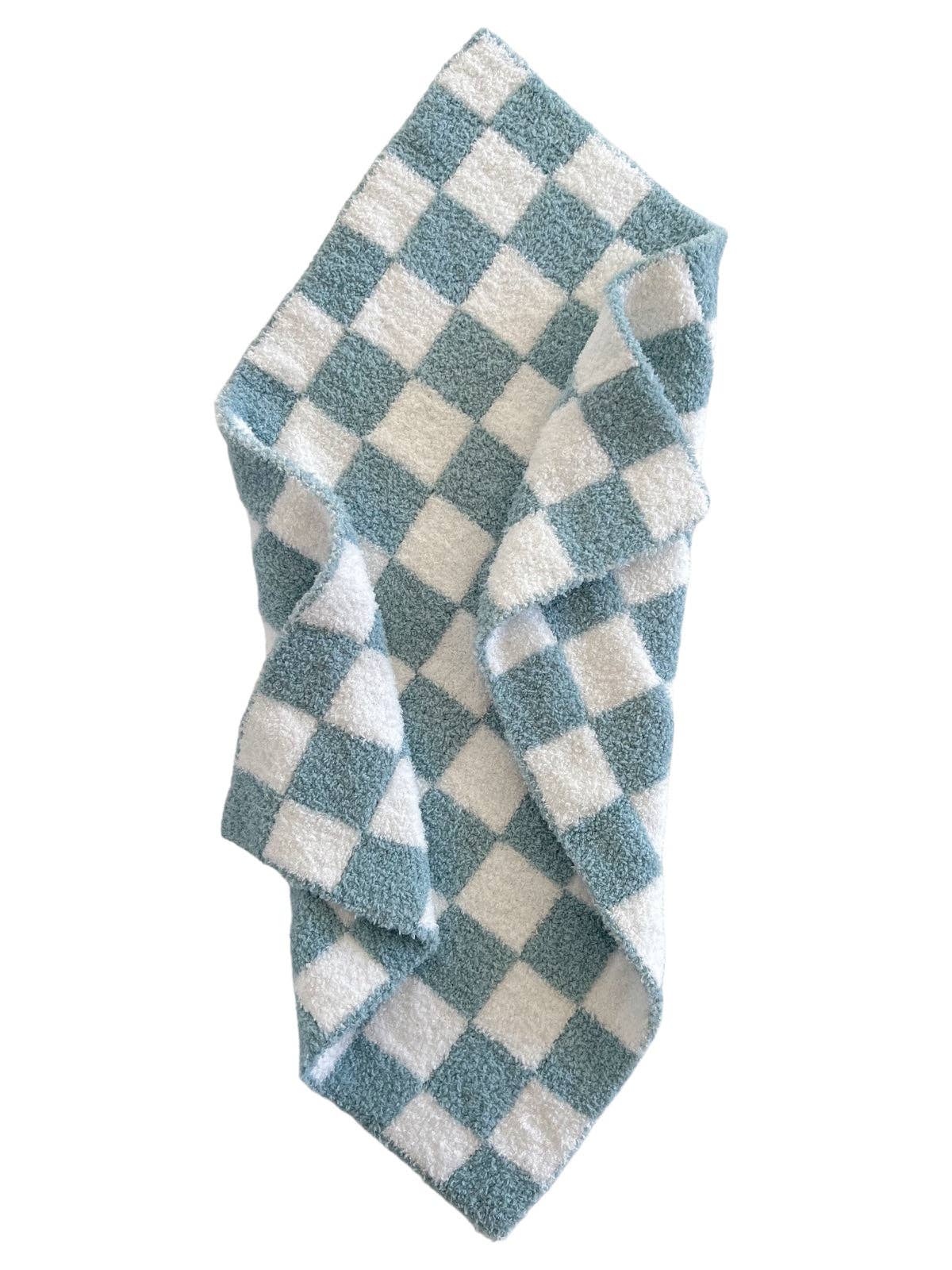 Phufy® Bliss Checkerboard Mini Blanket, Powder