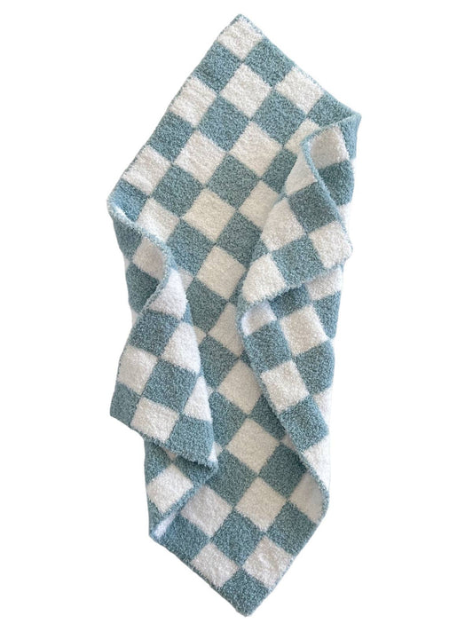 Phufy® Bliss Checkerboard Mini Blanket, Powder
