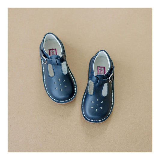 Navy Joy Stitch Down Mary Jane