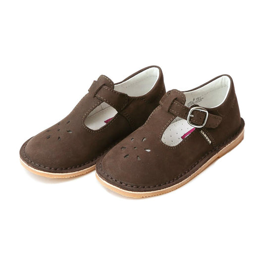 Nubuck Brown Joy Stitch Down Mary Jane