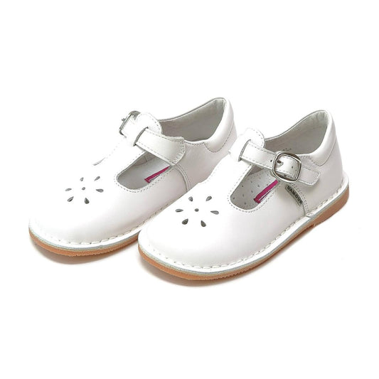 White Joy Stitch Down Mary Jane
