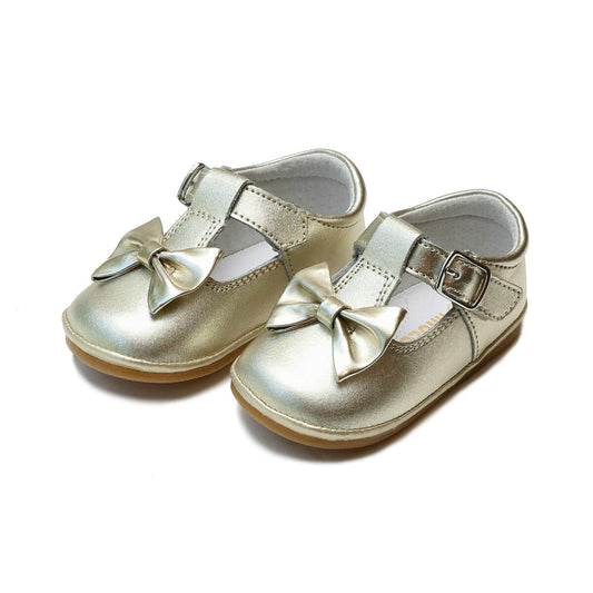 Gold Minnie Bow Mary Jane by L'Amour Baby (1-7T)