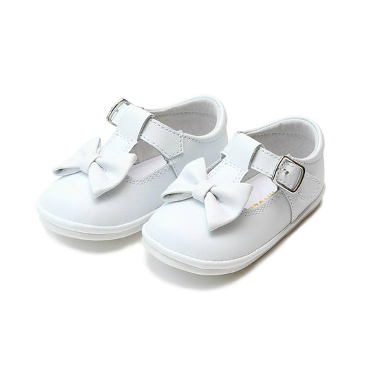 White Minnie Bow Mary Jane by L'Amour