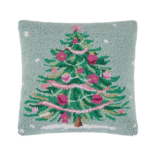 Pink & Green Tree Hook Pillow