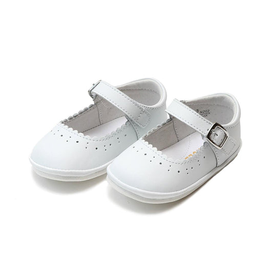 White Scarlett Scalloped Mary Jane Angel Baby (1-7T)