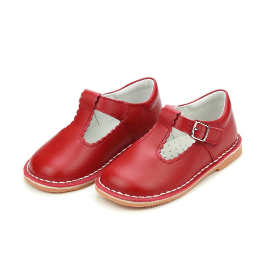 Red Selina Scalloped Mary Jane