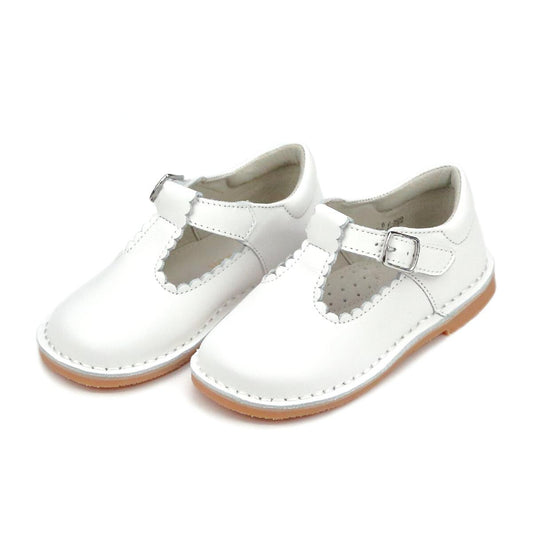 White Selina Scalloped Mary Jane